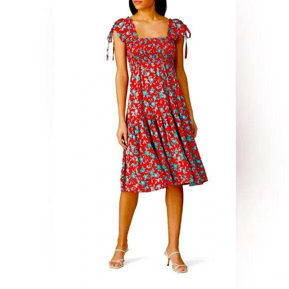 open lace back dress Frances Valentine Women's Whitney Wrap Dress - Red